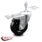Service Caster 4 Inch Hard Rubber Wheel Swivel 3/8 Inch Threaded Stem Caster Total Lock Brake SCC-TSTTL20S414-HRS-381615 - alternate 4